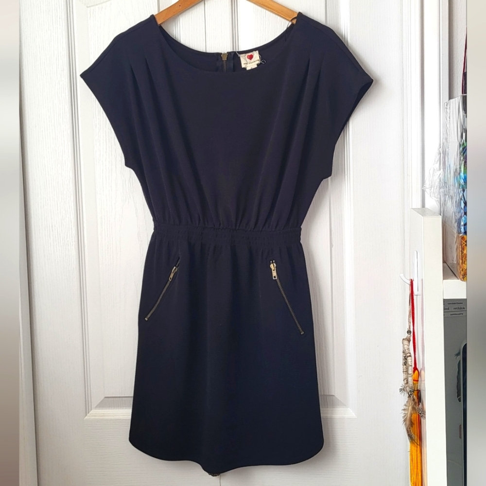 Black Patterned Peasant Dress